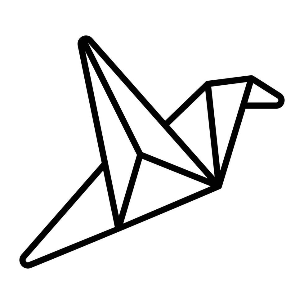 un arte di pieghevole carta in decorativo forme e figure, origami icona nel moderno stile vettore