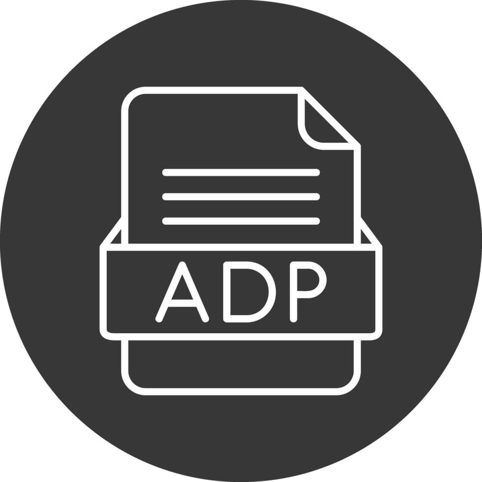 adp file formato vettore icona