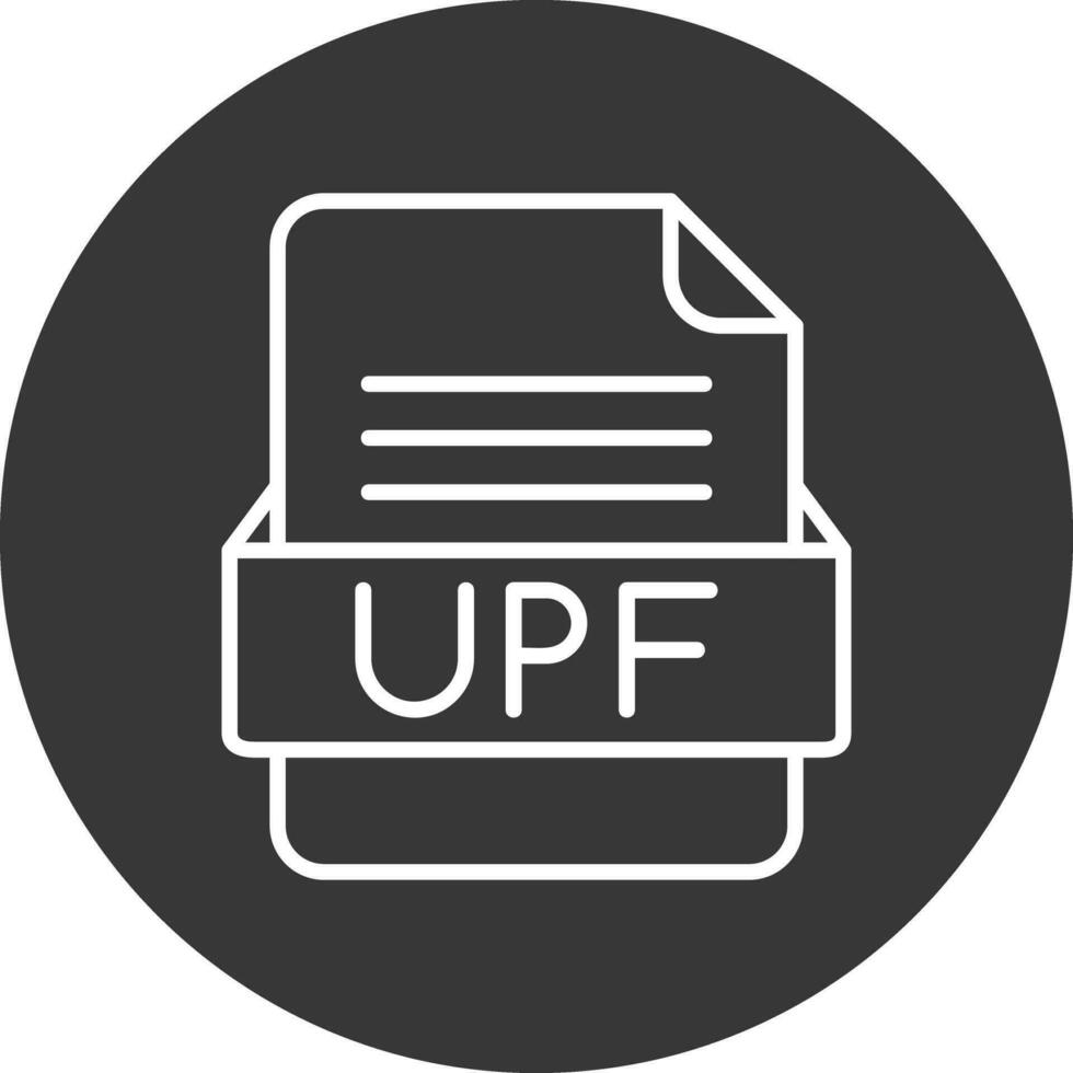 upf file formato vettore icona