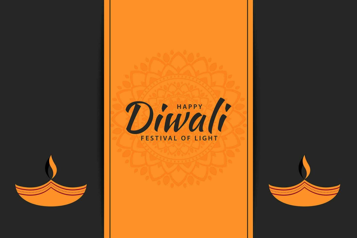 indiano Festival contento Diwali sfondo. Diwali vacanza saluto carta design. vettore illustrazione