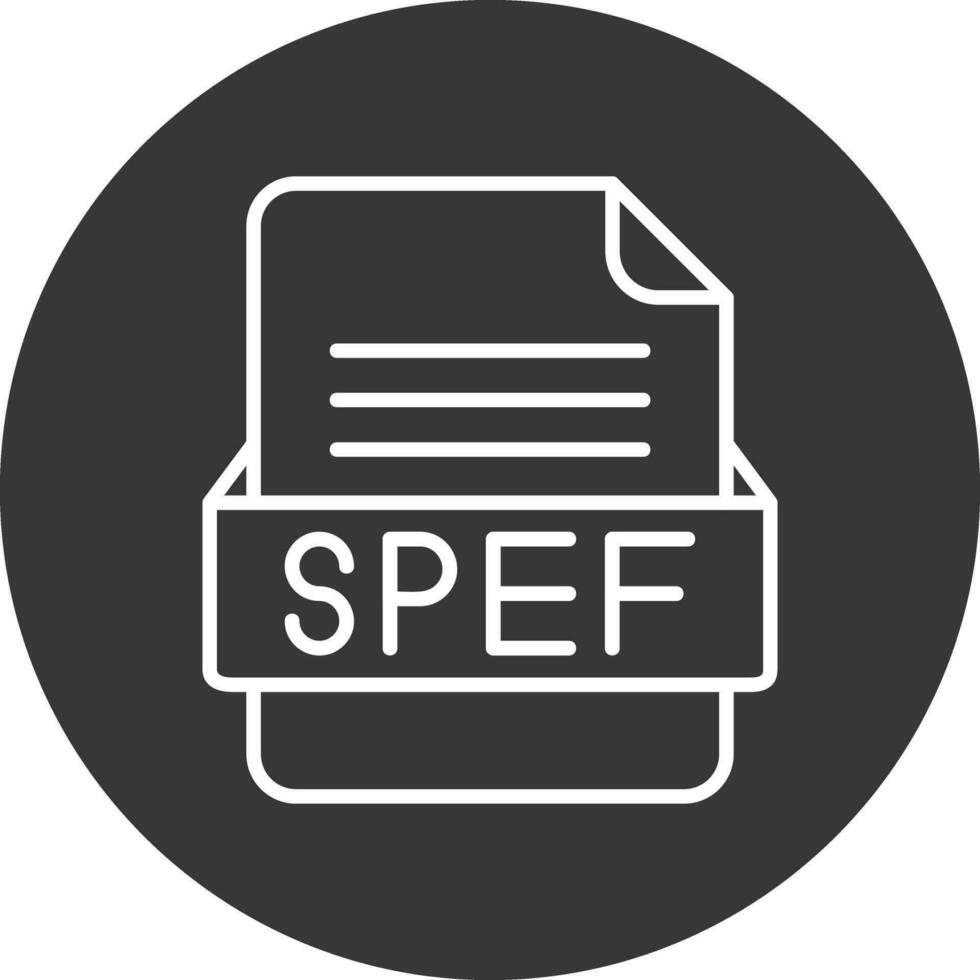 spef file formato vettore icona