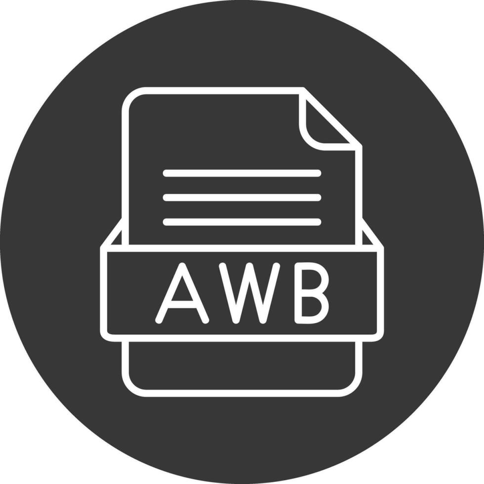 awb file formato vettore icona