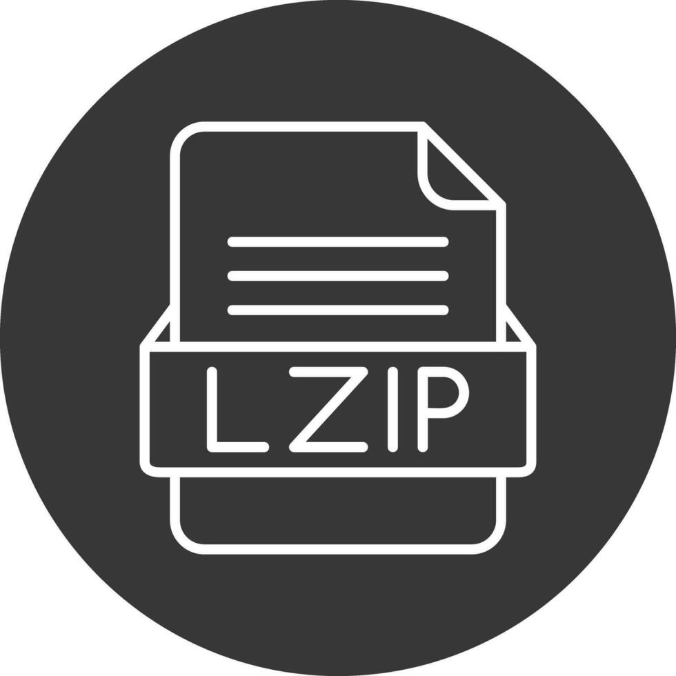 lzip file formato vettore icona