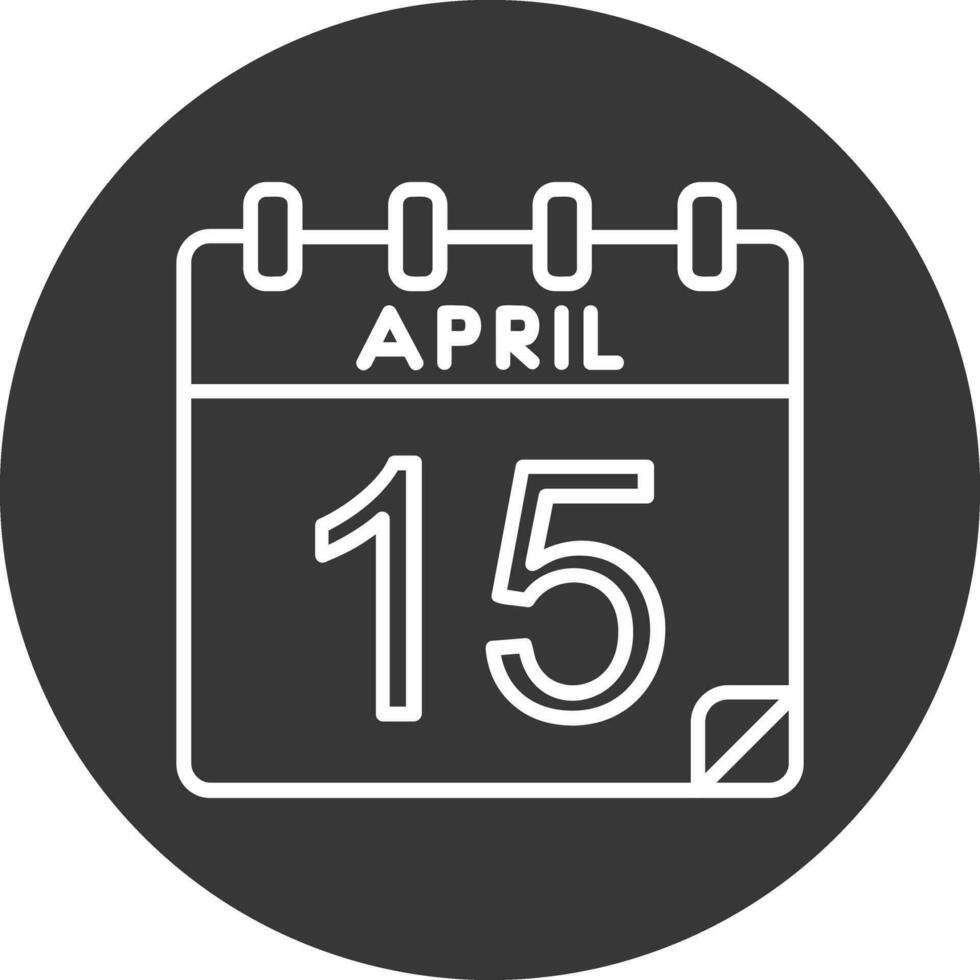 15 aprile vettore icona