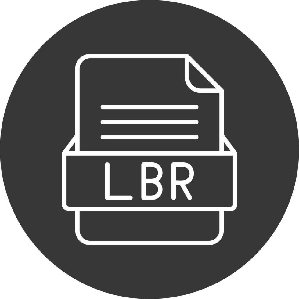 lbr file formato vettore icona