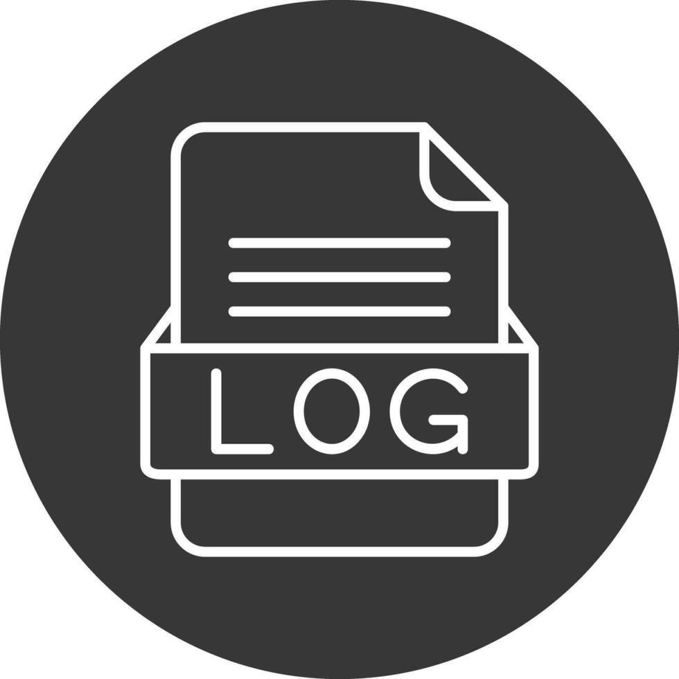 log file formato vettore icona