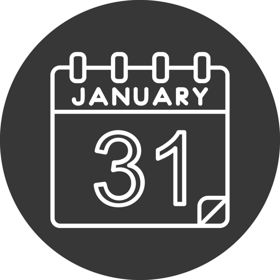 31 gennaio vettore icona
