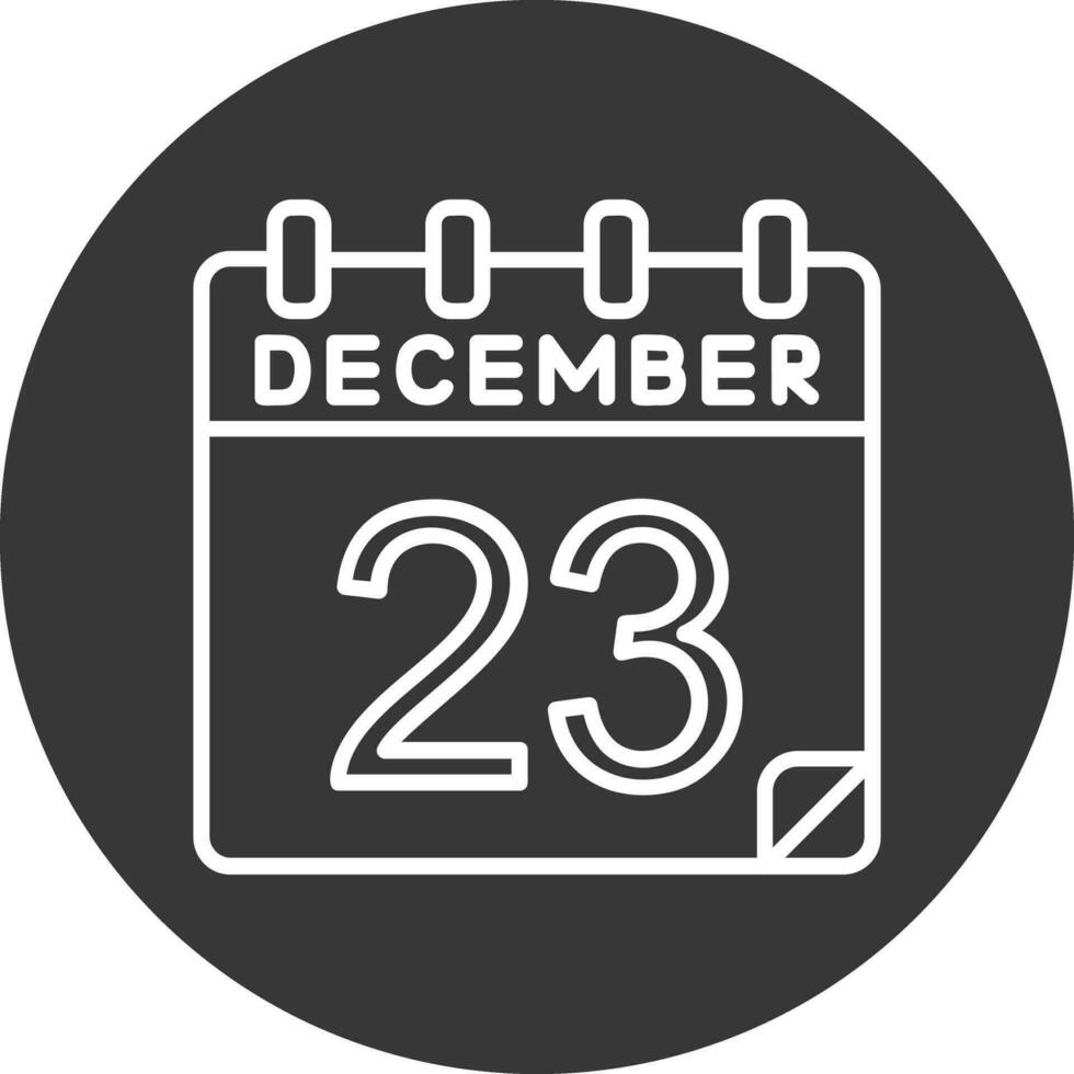 23 dicembre vettore icona
