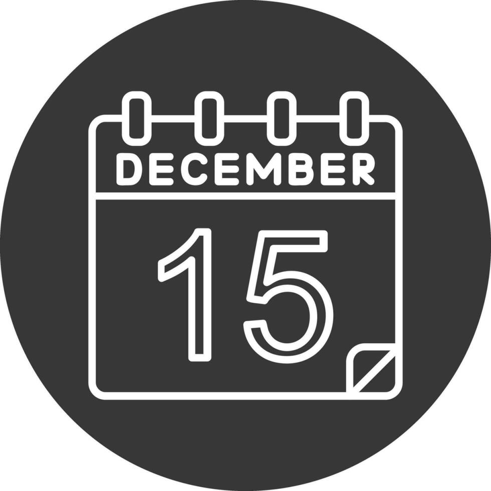 15 dicembre vettore icona