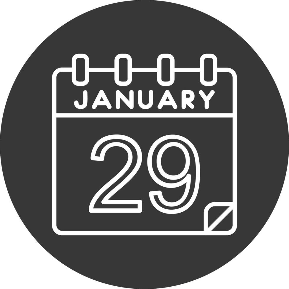 29 gennaio vettore icona