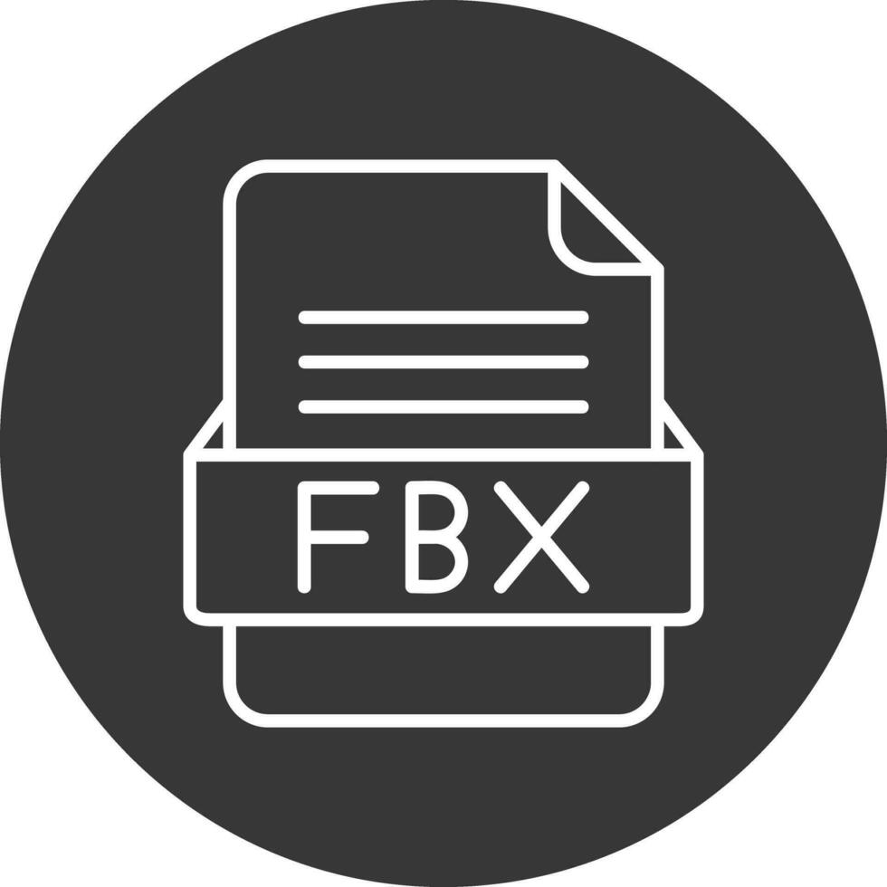 fbx file formato vettore icona