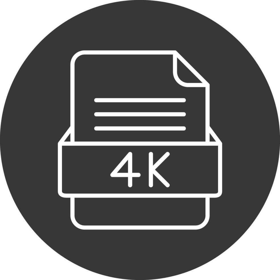 4k file formato vettore icona