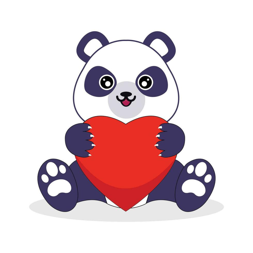 carino panda clipart vettore