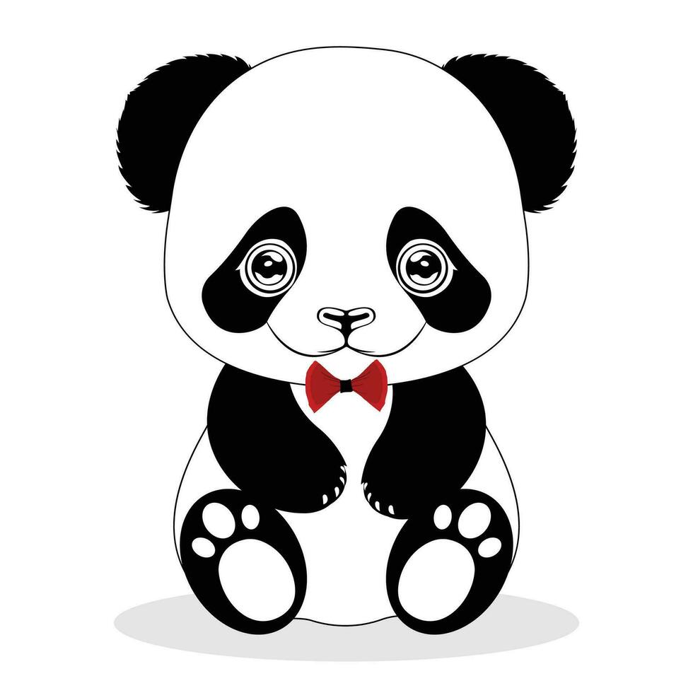 carino panda clipart vettore