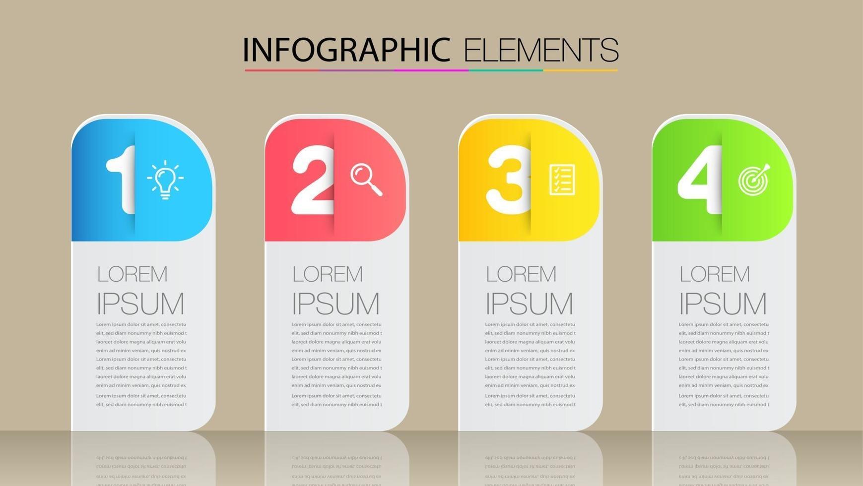 modello di casella di testo infografica moderna, banner infografica vettore