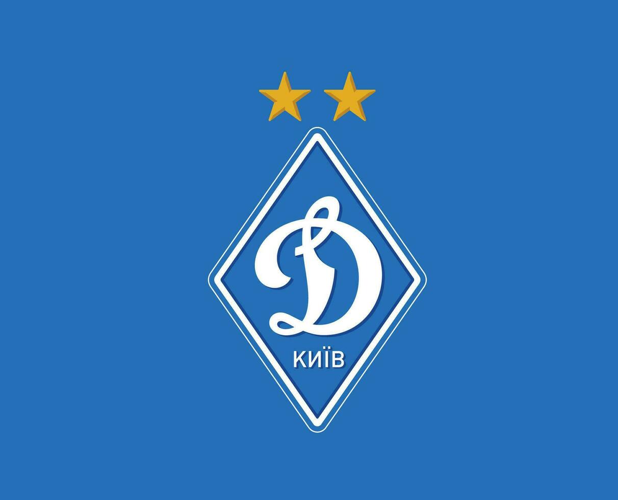 dinamo kyiv club logo simbolo Ucraina lega calcio astratto design vettore illustrazione con blu sfondo