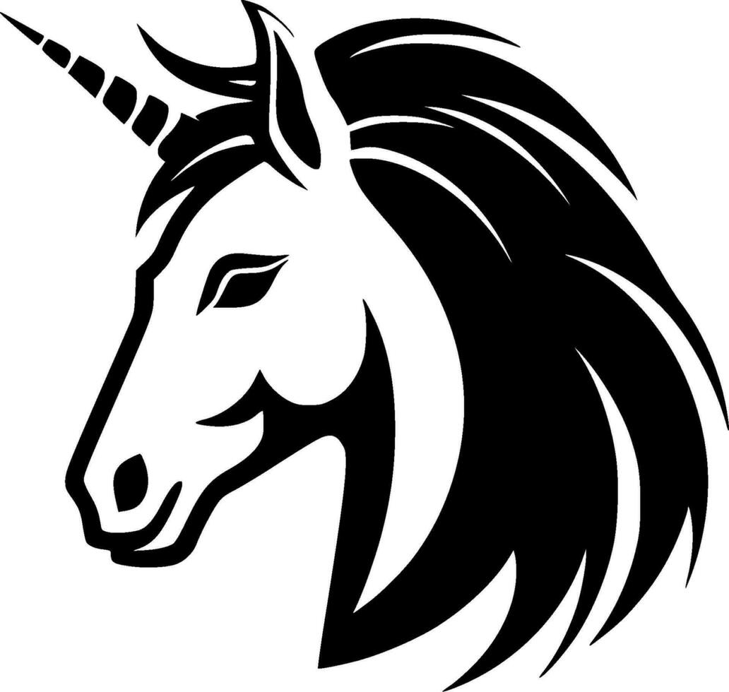 unicorno - minimalista e piatto logo - vettore illustrazione