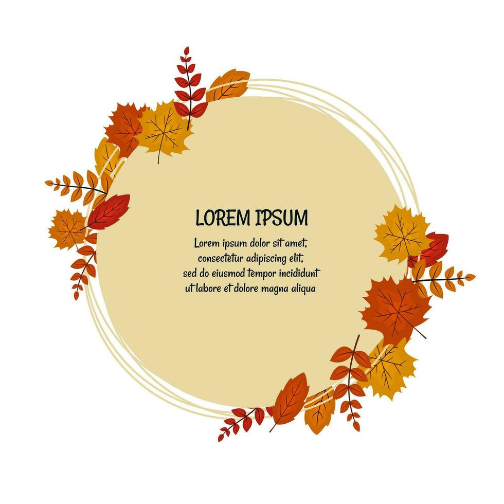 vettore telaio di autunno le foglie per sociale media