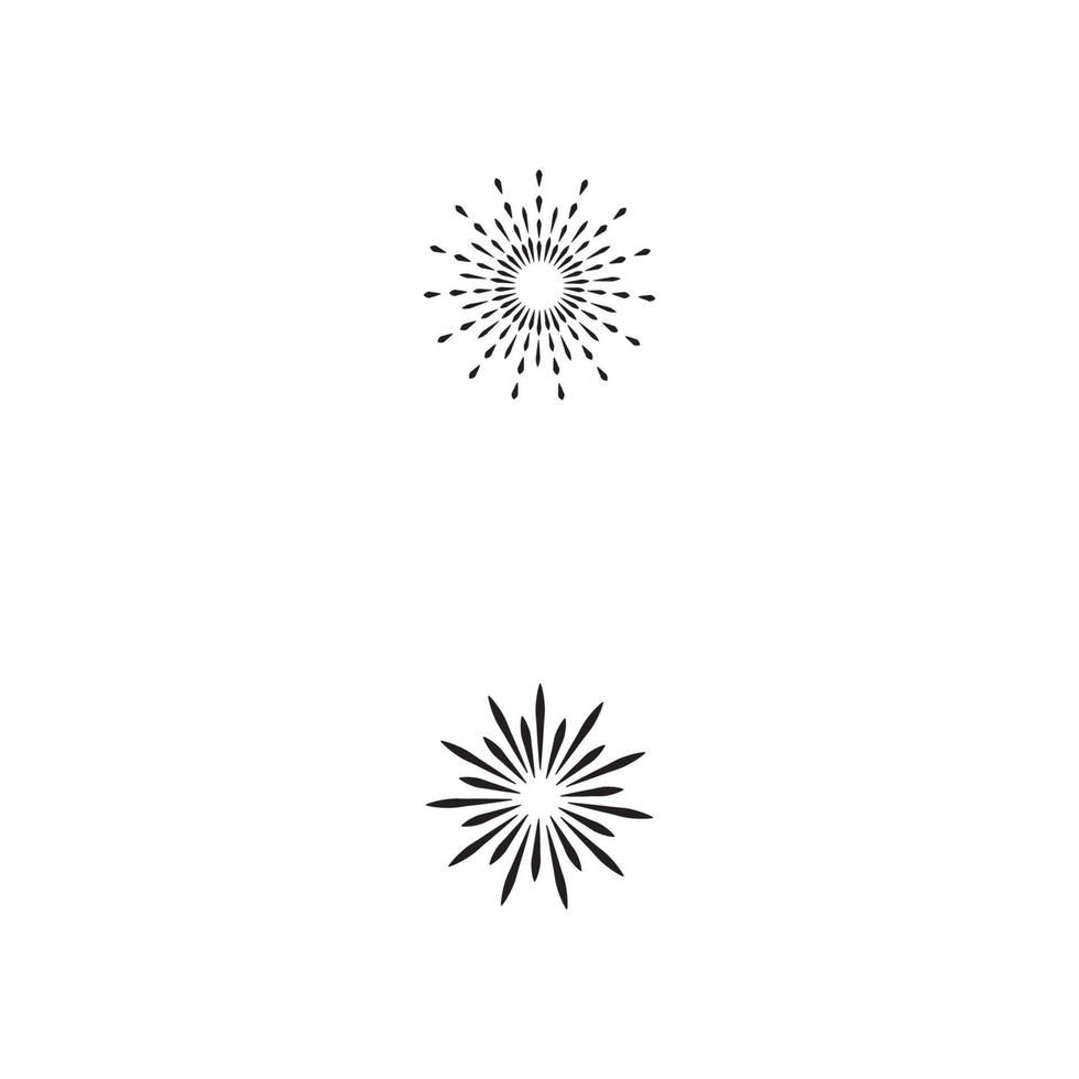 simbolo di vettore del modello di logo di fuochi d'artificio