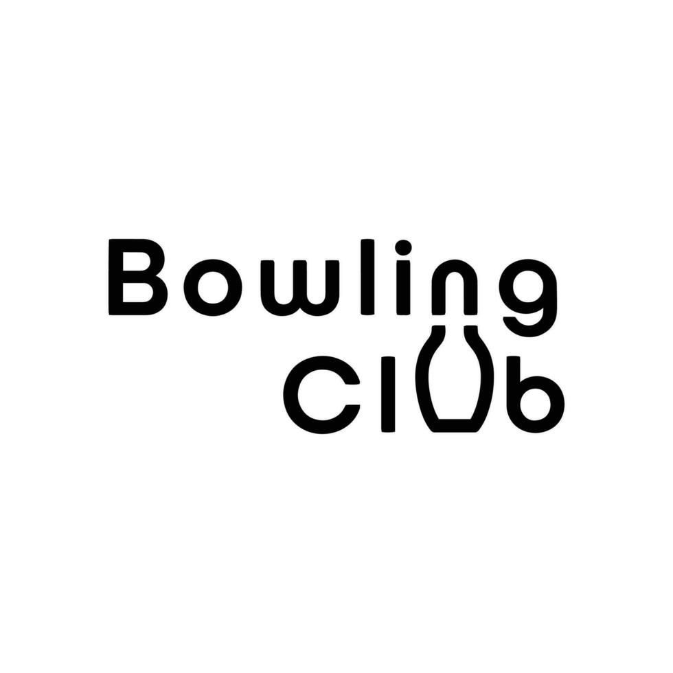 bowling club logo design vettore