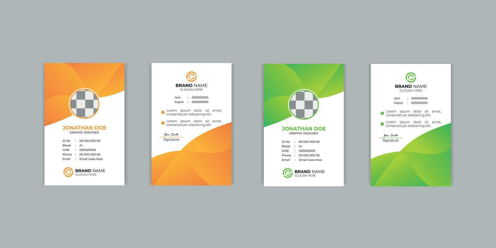 pendenza id carta design vettore