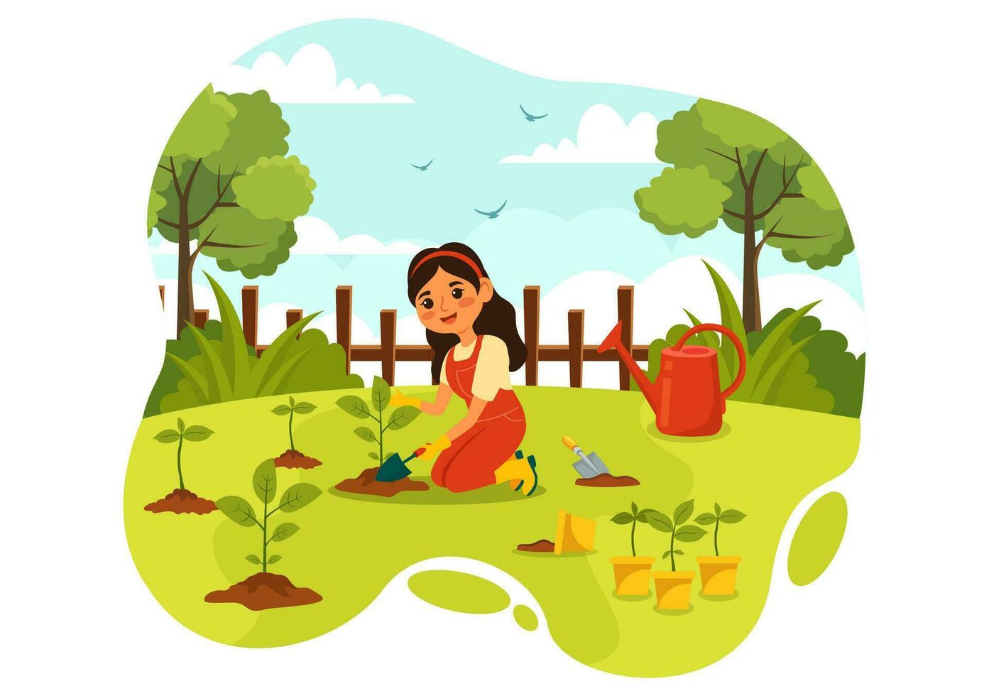 in crescita verdure vettore illustrazione con raccolto, agricoltura vario verdura e biologico naturale Ritaglia a un' giardino nel bambini cartone animato sfondo design