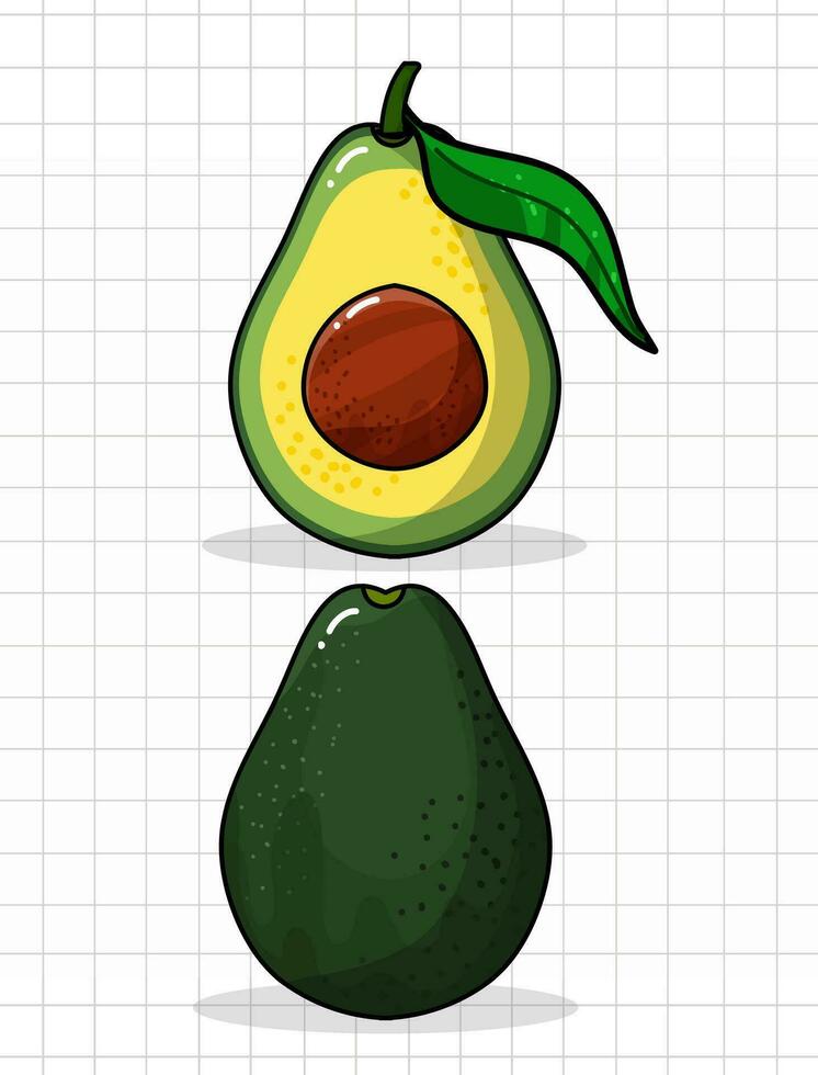 illustrazione vettoriale di frutta avocado