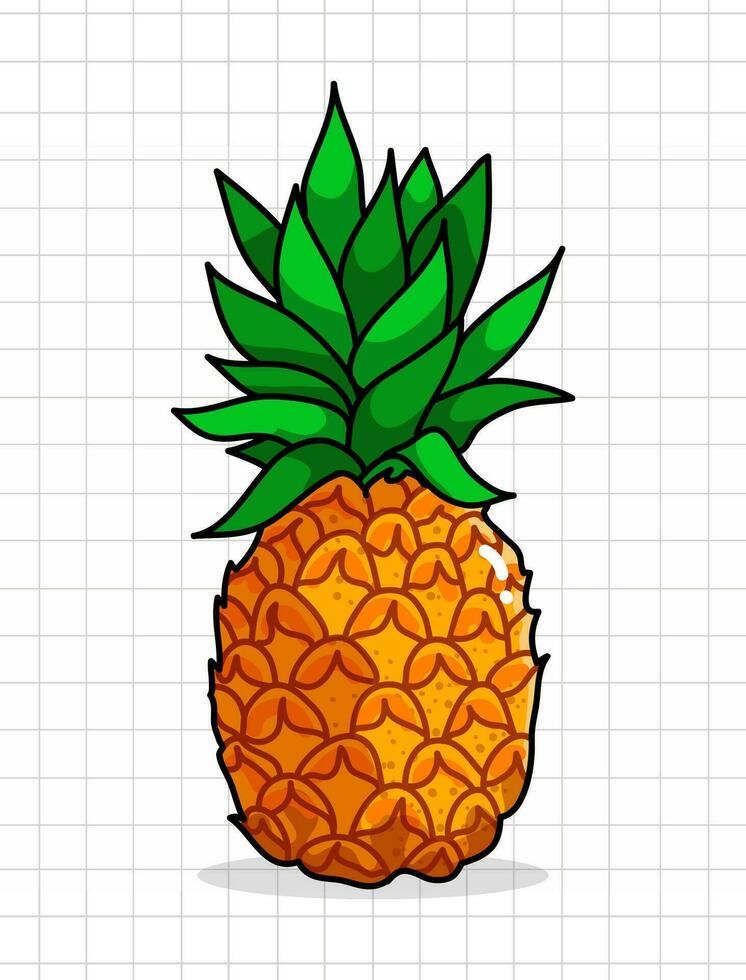 illustrazione vettoriale di frutta ananas