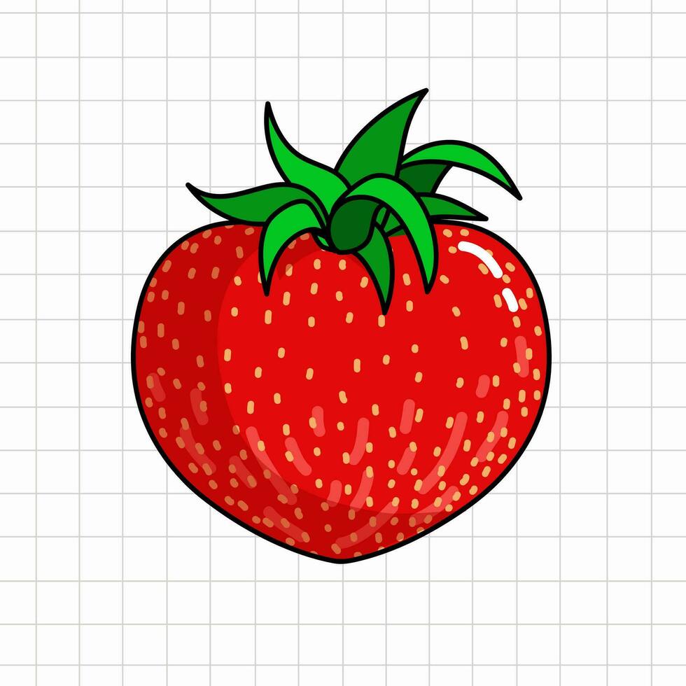 illustrazione vettoriale di frutta fragola