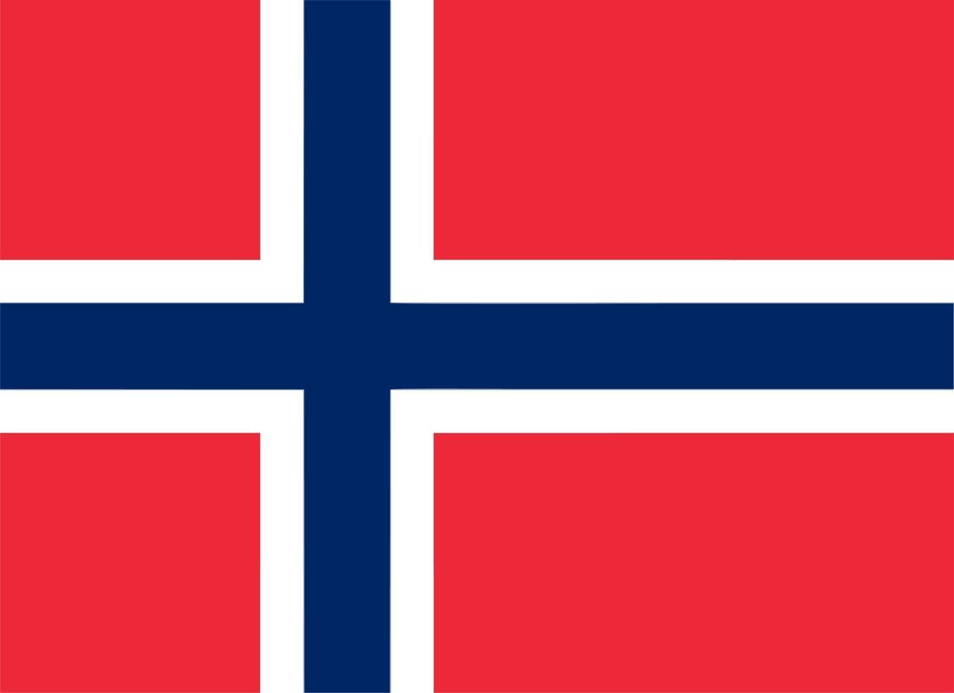 bandiera norvegese della norvegia vettore