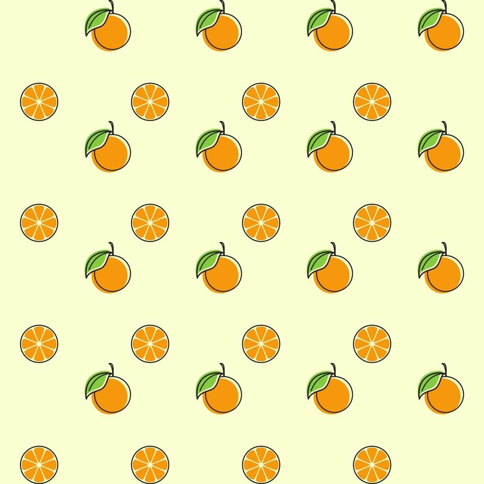 illustrazione di design senza giunte di frutta arancione vettore