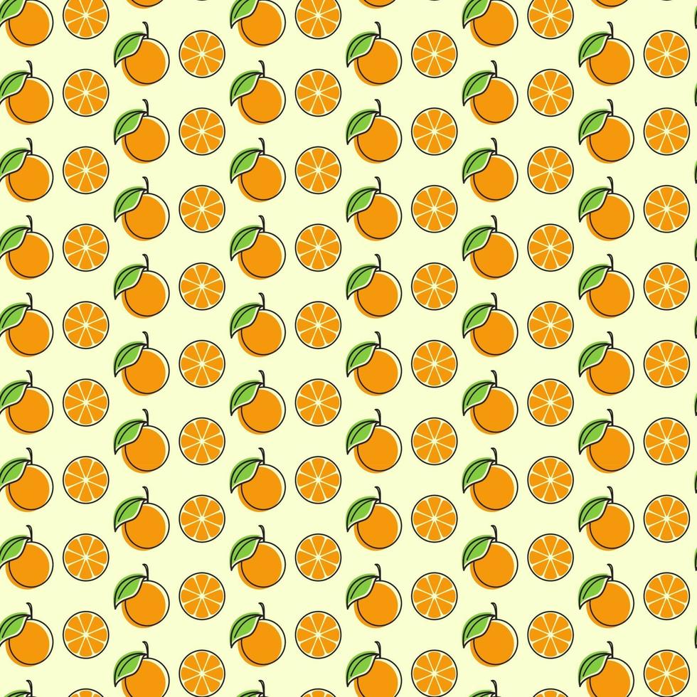 illustrazione di design senza giunte di frutta arancione vettore