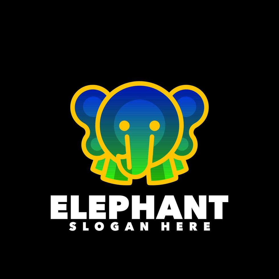 elefante pendenza colorato moderno logo vettore