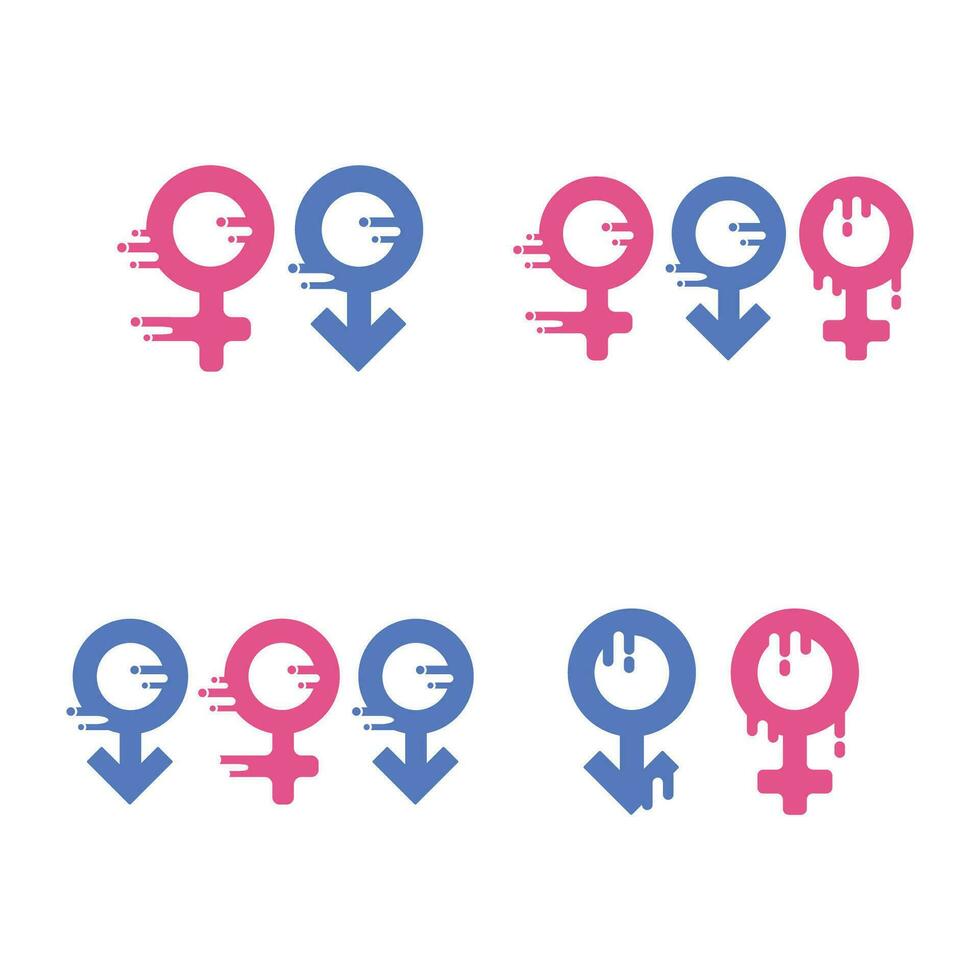 Genere uguaglianza simbolo icona vettore illustrazione