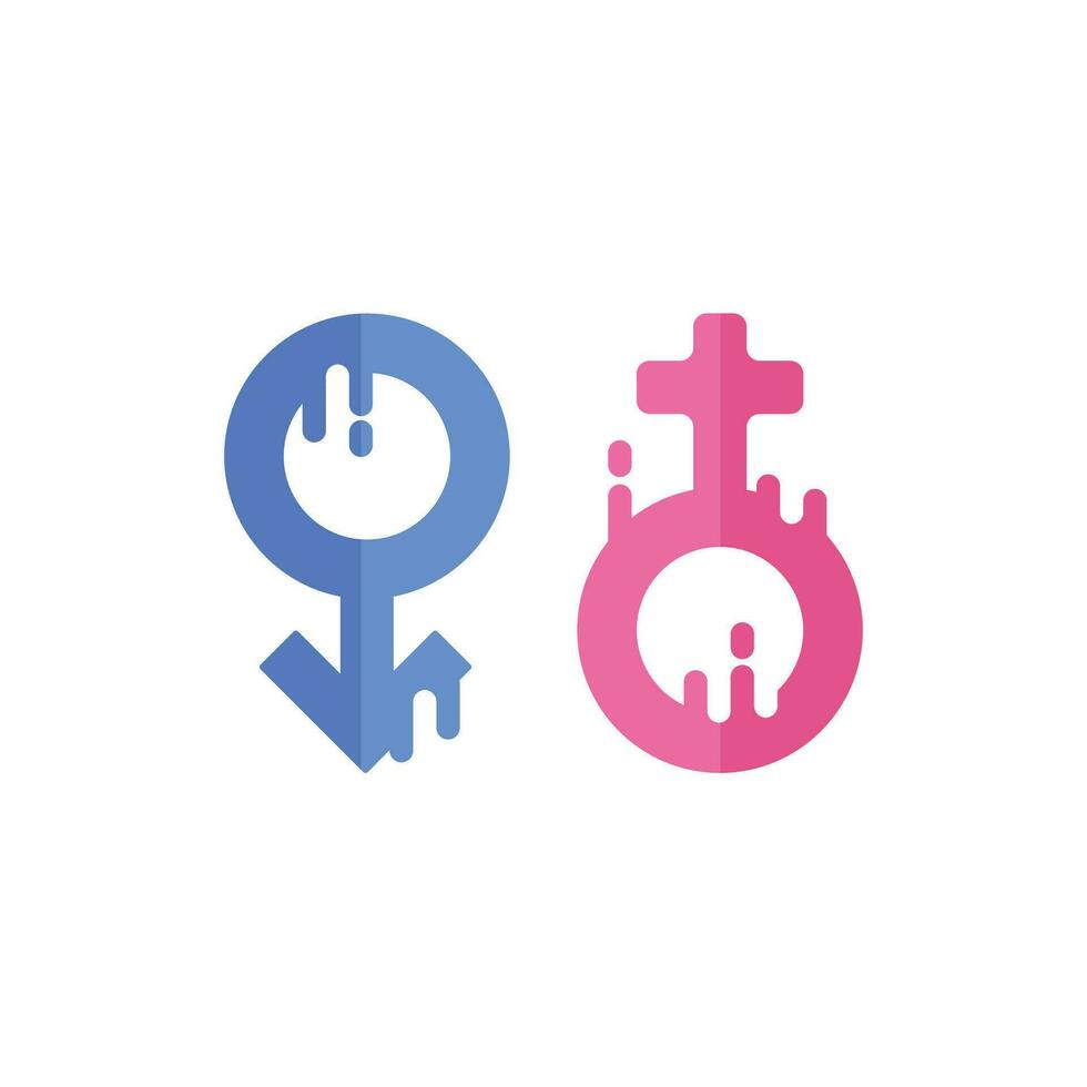 Genere uguaglianza simbolo icona vettore illustrazione