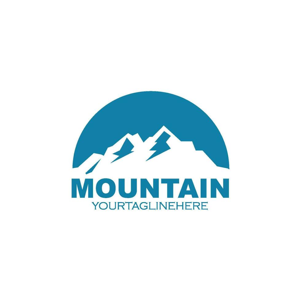 alto montagna icona logo vettore illustrazione design