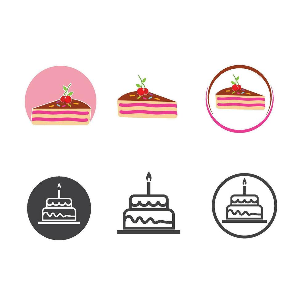 torta logo vettore ilustration