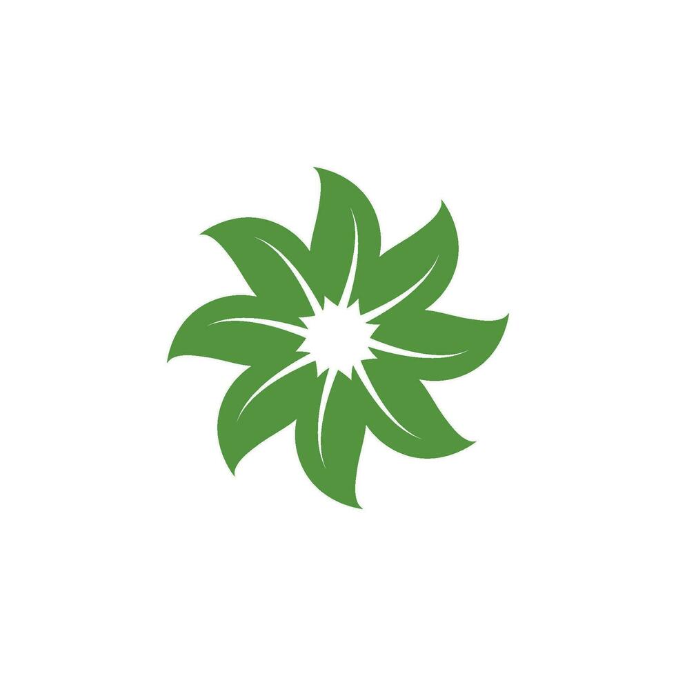 verde foglia ecologia natura elemento sfondo vettore icona di partire verde