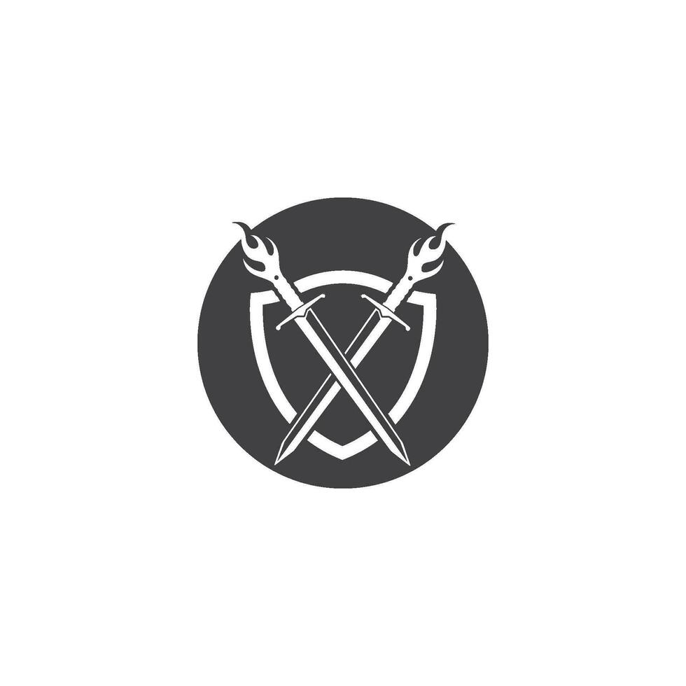 spada logo icona vettore illustrazione design