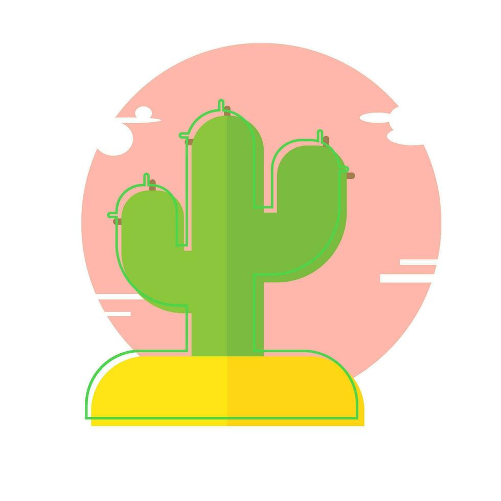cactus vettore icona. cactus illustrazione cartello. deserto simbolo o logo.