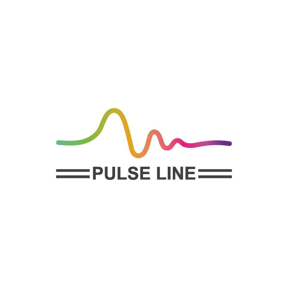 pulse linea, equalizzatore e suono effetto ilustration logo vettore icona