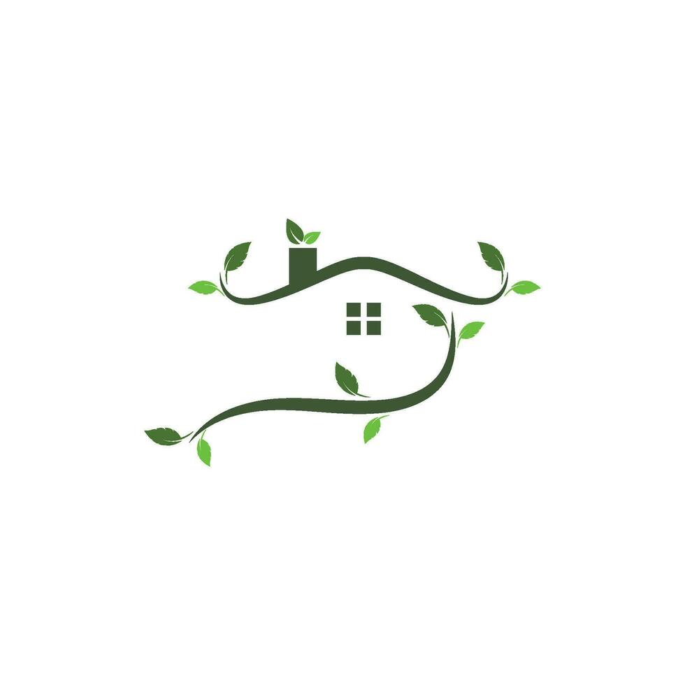 verde Casa logo vettore illustrazione