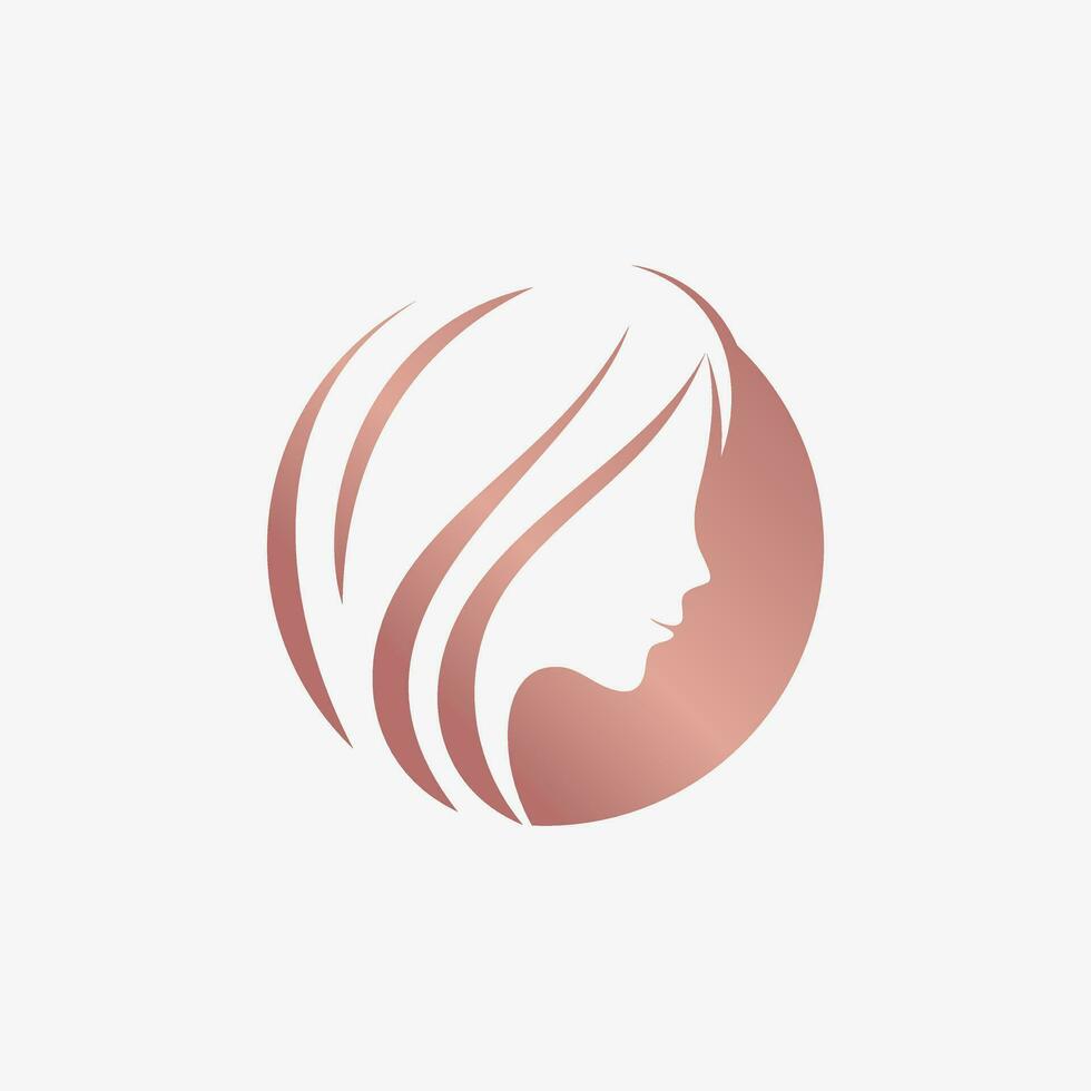bellezza moda logo design per donna salone con creativo elementi vettore
