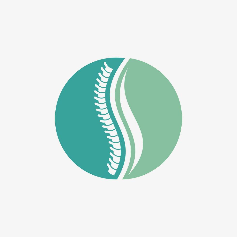 colonna vertebrale logo design vettore per spina dorsale cura con creativo elemento concetto