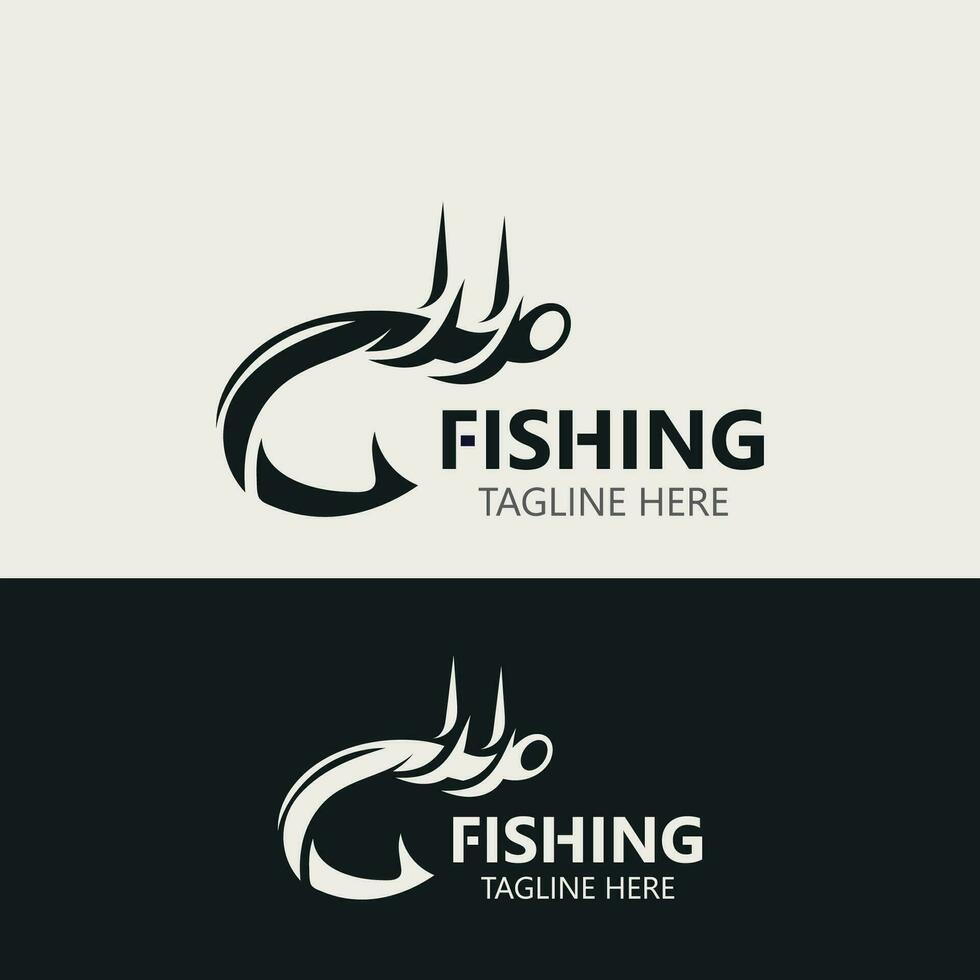 gancio pesca logo semplice e moderno Vintage ▾ rustico vettore design stile modello illustrazione