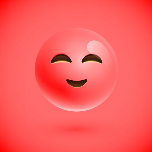 Emoticon realistico, illustrazione vettoriale