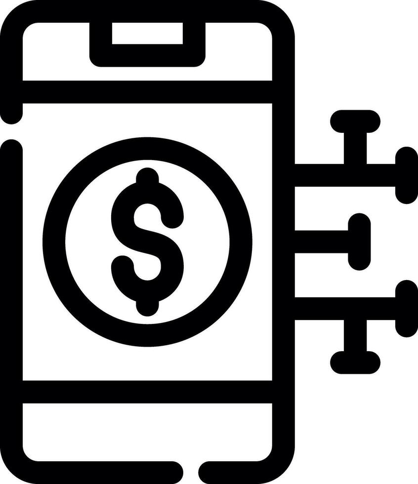 digitale i soldi creativo icona design vettore