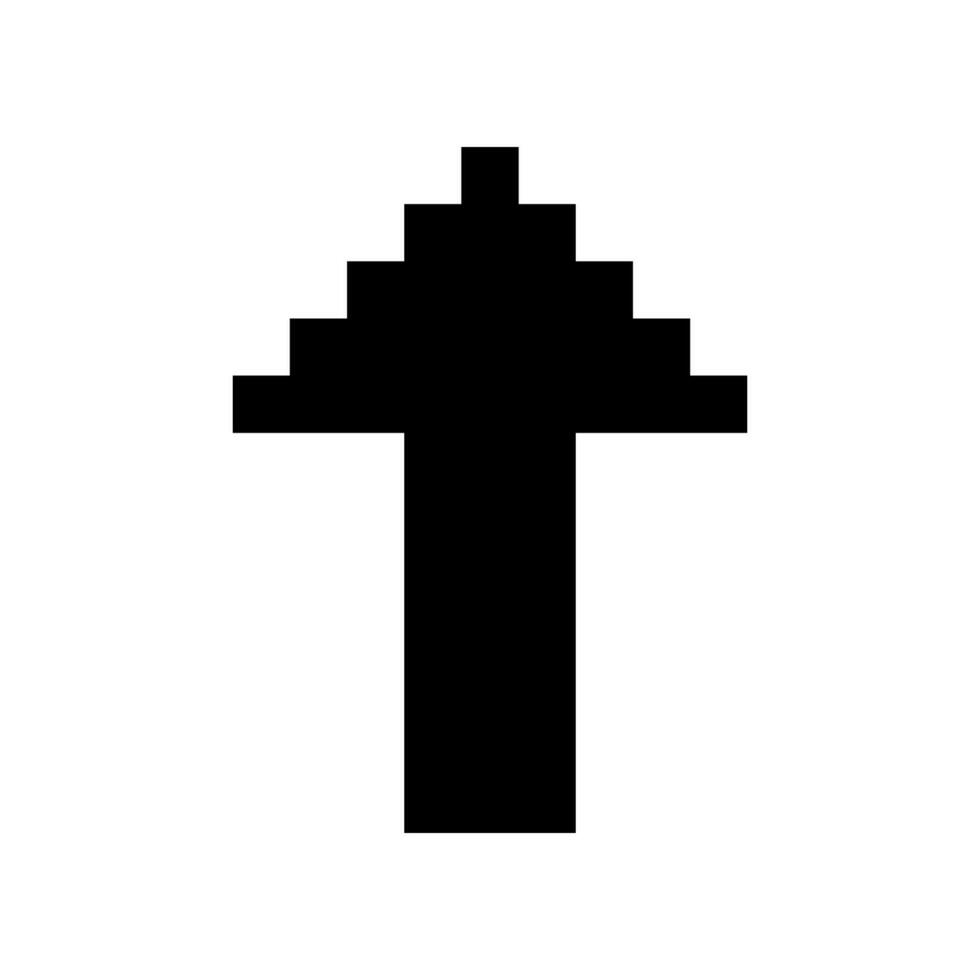 pixel freccia icona isolato su bianca sfondo vettore