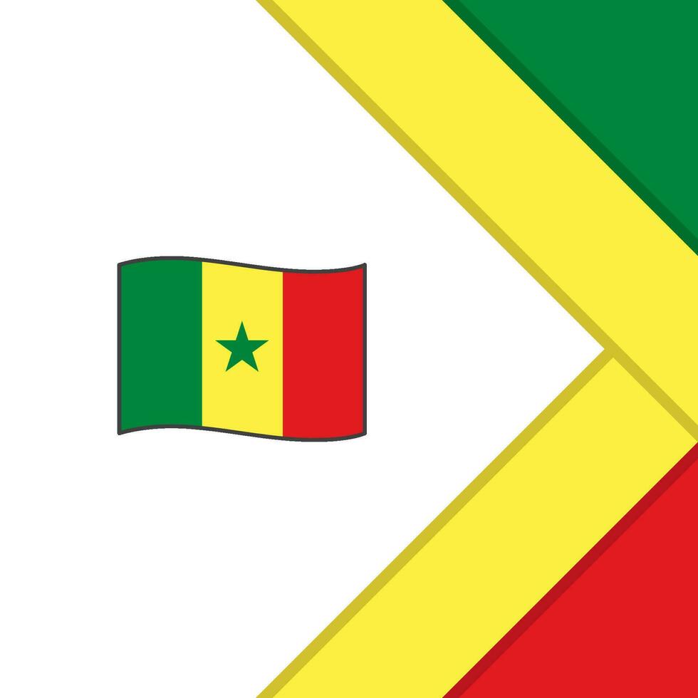 Senegal bandiera astratto sfondo design modello. Senegal indipendenza giorno bandiera sociale media inviare. Senegal cartone animato vettore