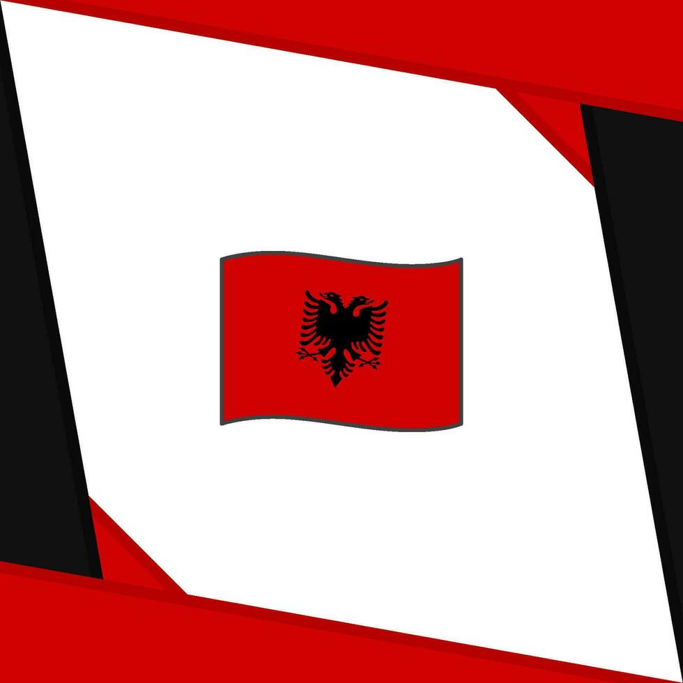 Albania bandiera astratto sfondo design modello. Albania indipendenza giorno bandiera sociale media inviare. Albania indipendenza giorno vettore